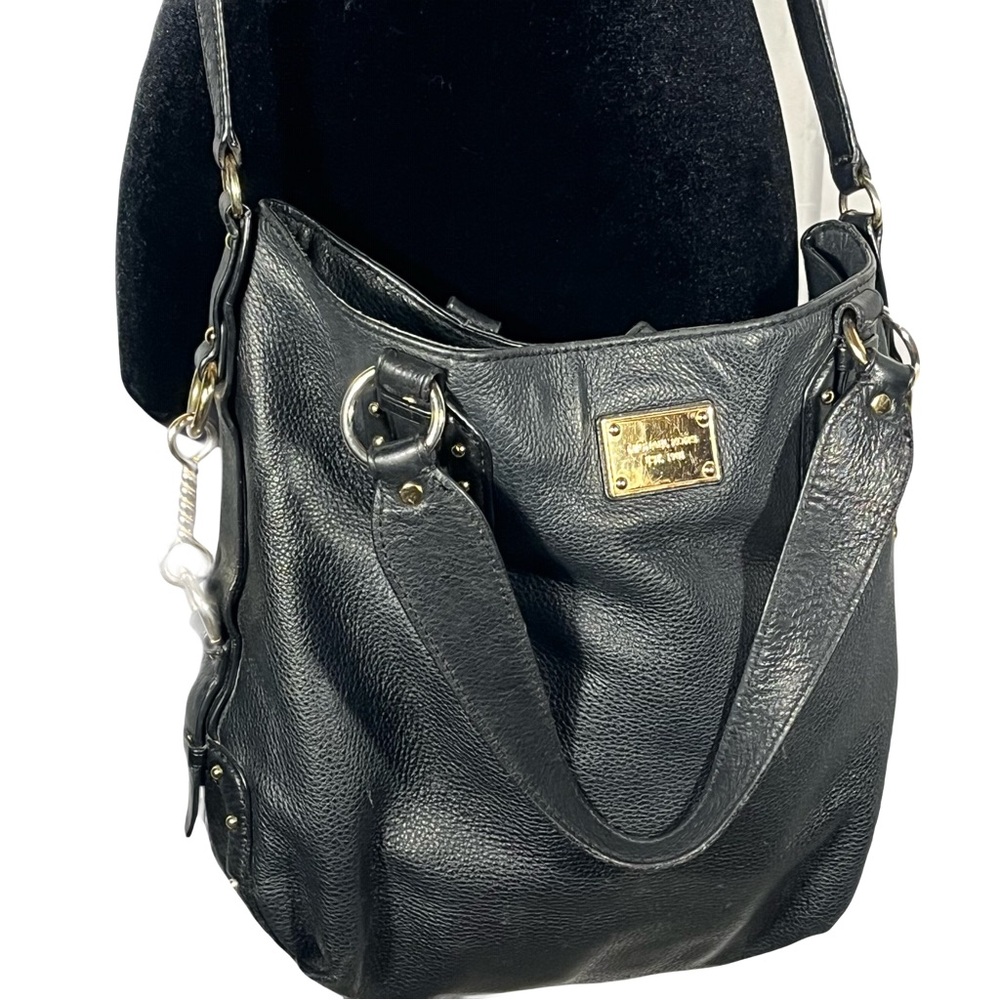 Michael Kors Black Shoulder Bag with Gold Studs